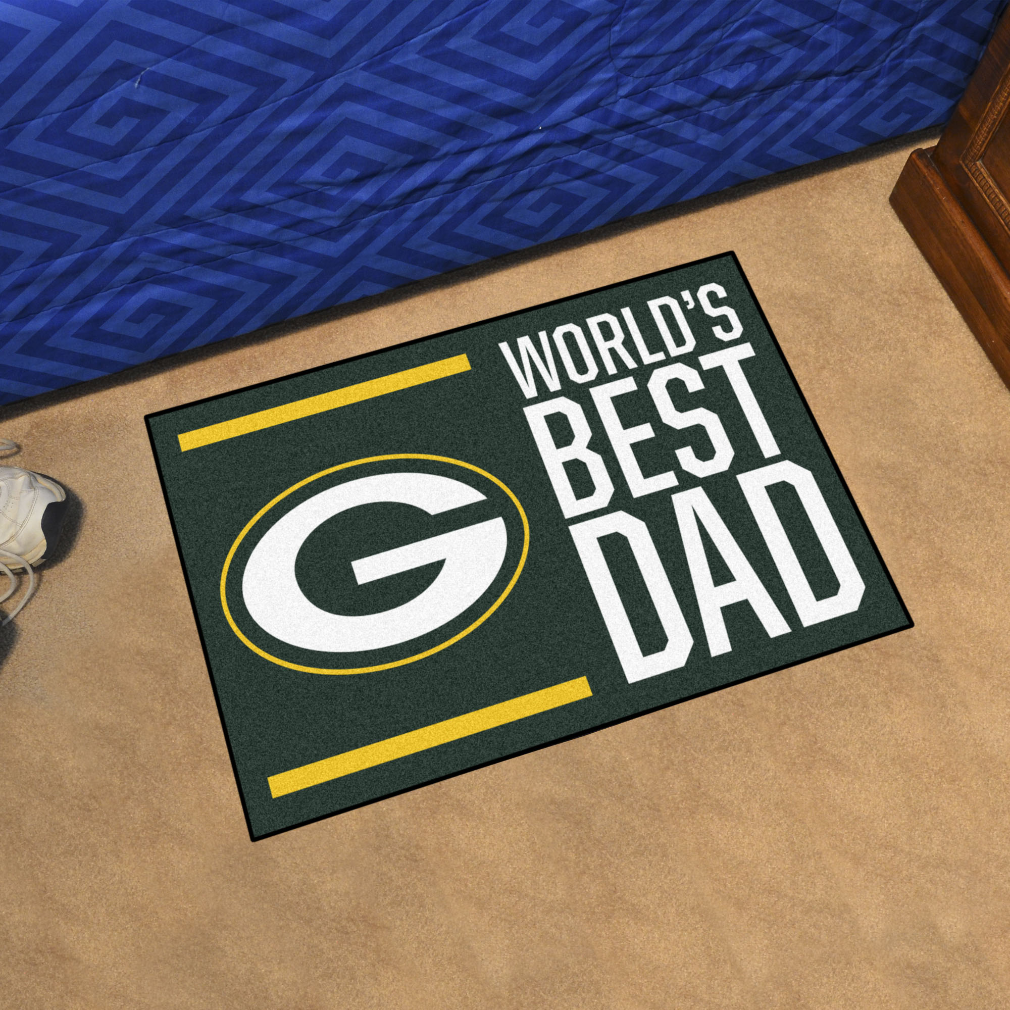 Green Bay Packers Worldâ€™s Best Dad Starter Doormat - 19 x 30