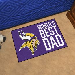 Minnesota Vikings Worldâ€™s Best Dad Starter Doormat - 19 x 30