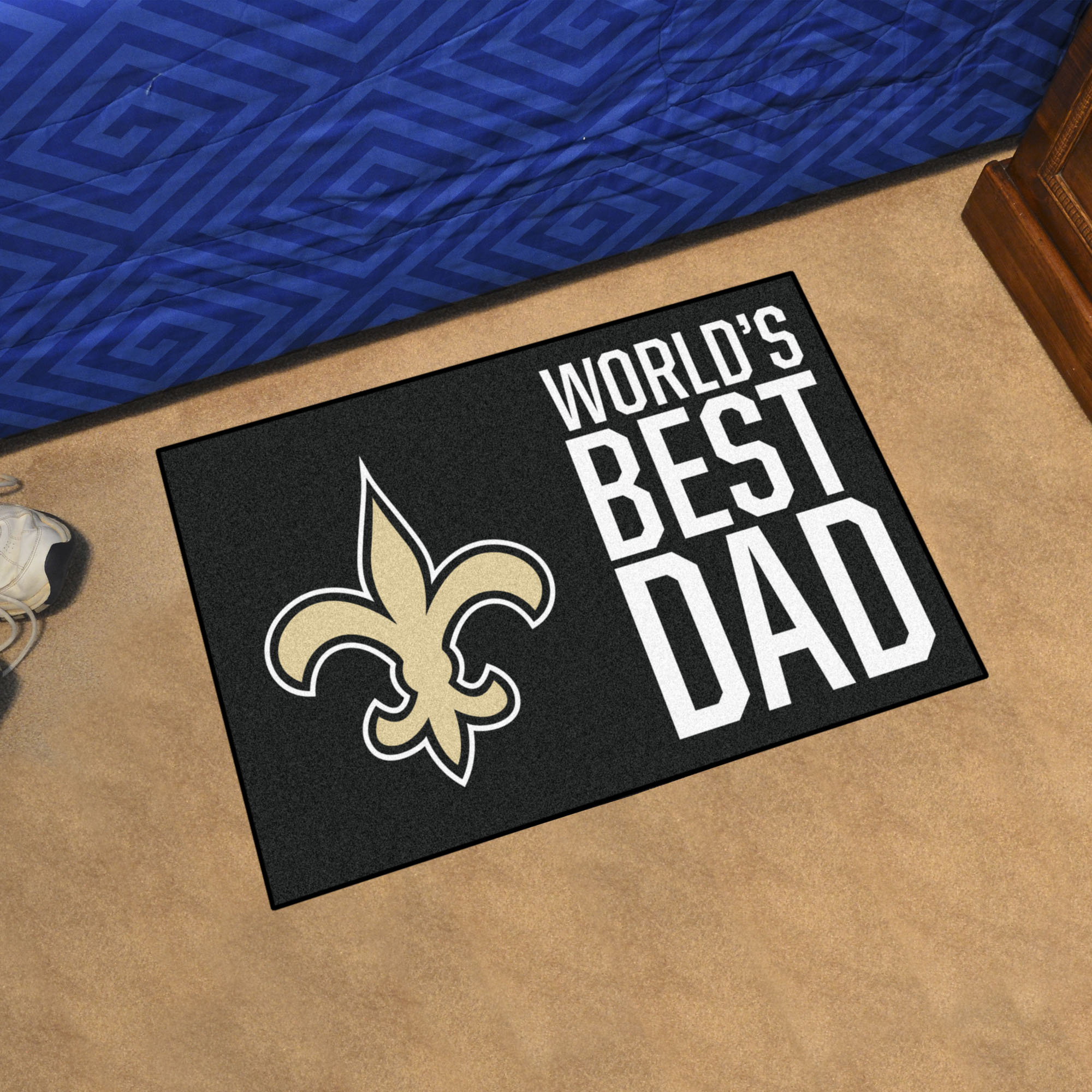 New Orleans Saints Worldâ€™s Best Dad Starter Doormat - 19 x 30