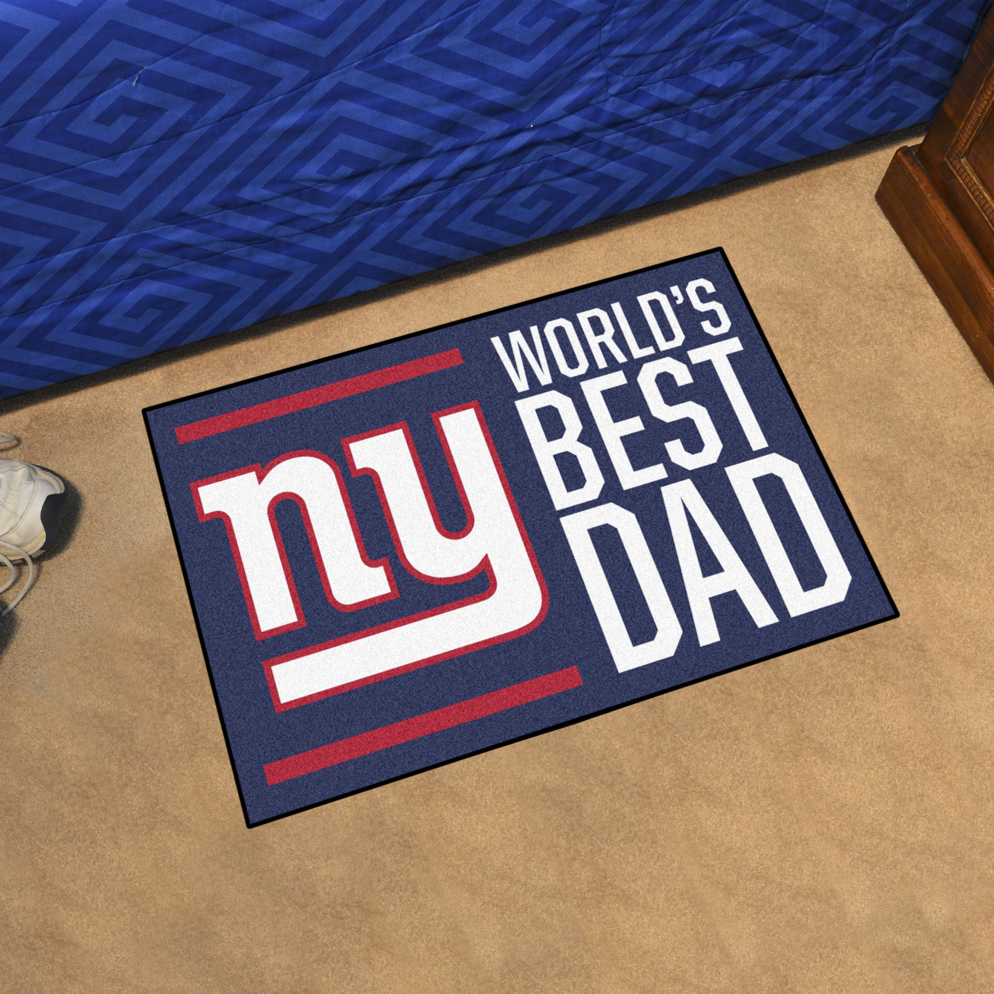 New York Giants Worldâ€™s Best Dad Starter Doormat - 19 x 30