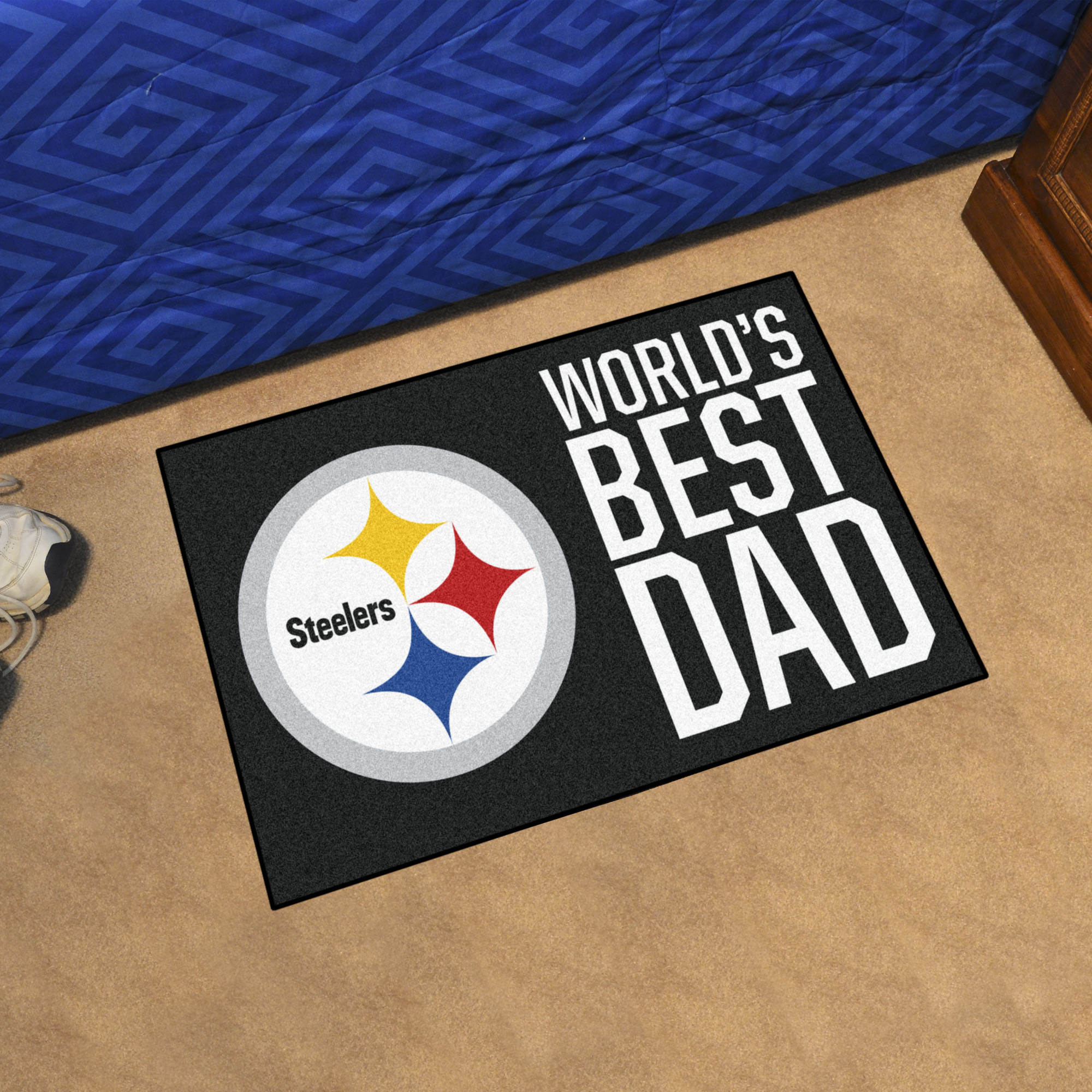 Pittsburgh Steelers Worldâ€™s Best Dad Starter Doormat - 19 x 30