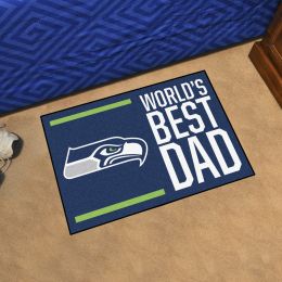 Seattle Seahawks Worldâ€™s Best Dad Starter Doormat - 19 x 30
