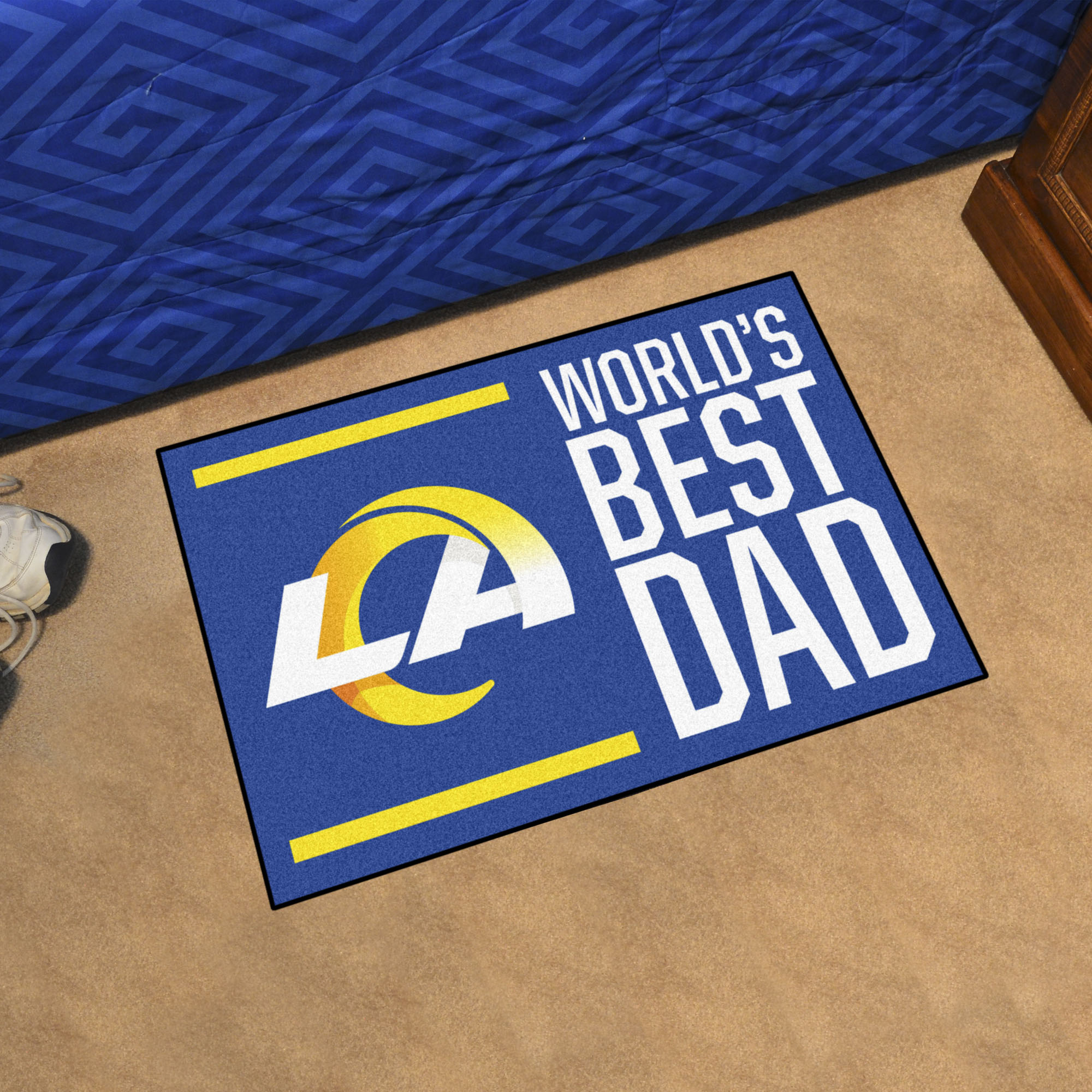 Los Angeles Rams Worldâ€™s Best Dad Starter Doormat - 19 x 30