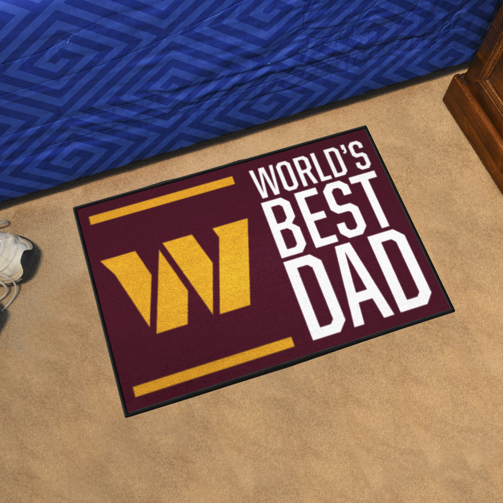 Washington Commanders Worldâ€™s Best Dad Starter Doormat - 19 x 30