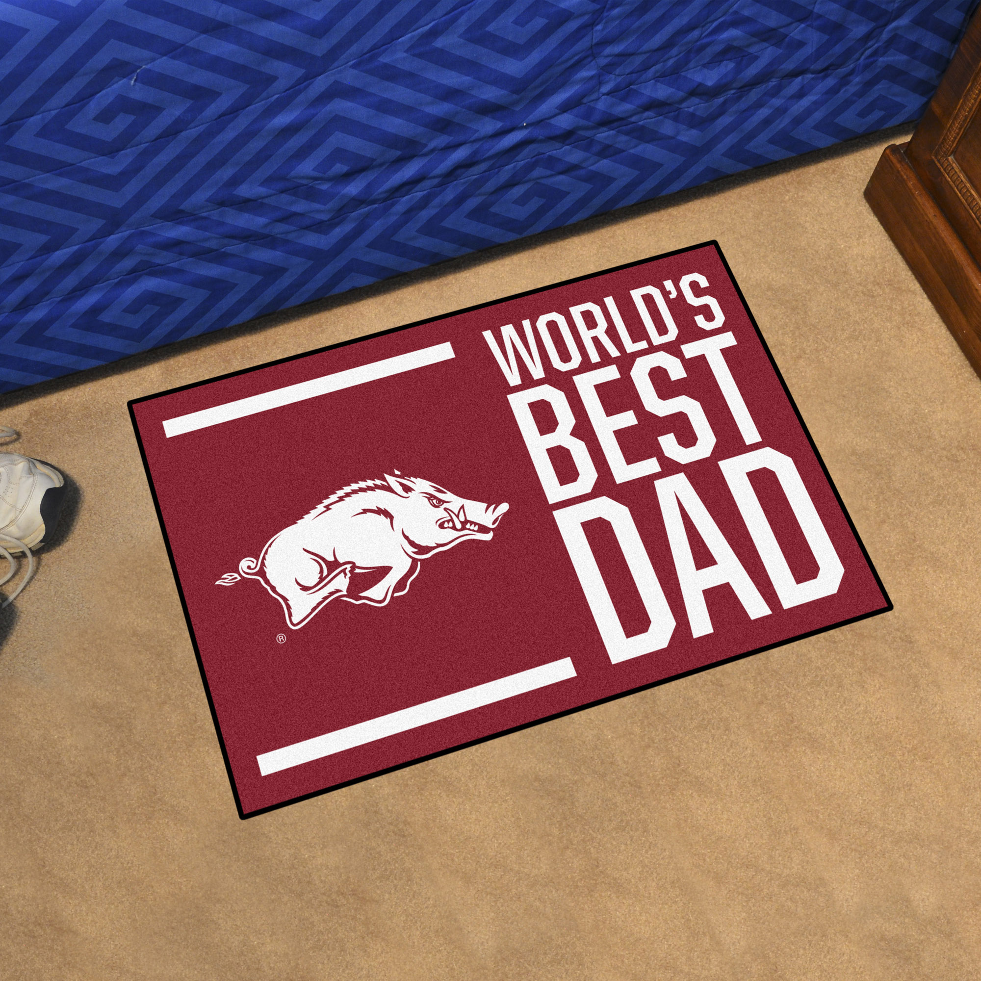 Arkansas Razorbacks Worldâ€™s Best Dad Starter Doormat - 19 x 30