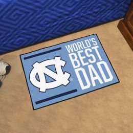 North Carolina Tar Heels Worldâ€™s Best Dad Starter Doormat - 19 x 30