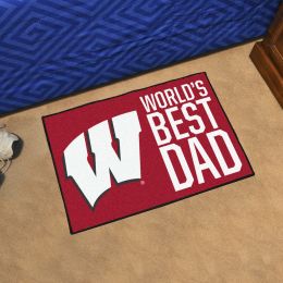 Wisconsin Badgers Worldâ€™s Best Dad Starter Doormat - 19 x 30