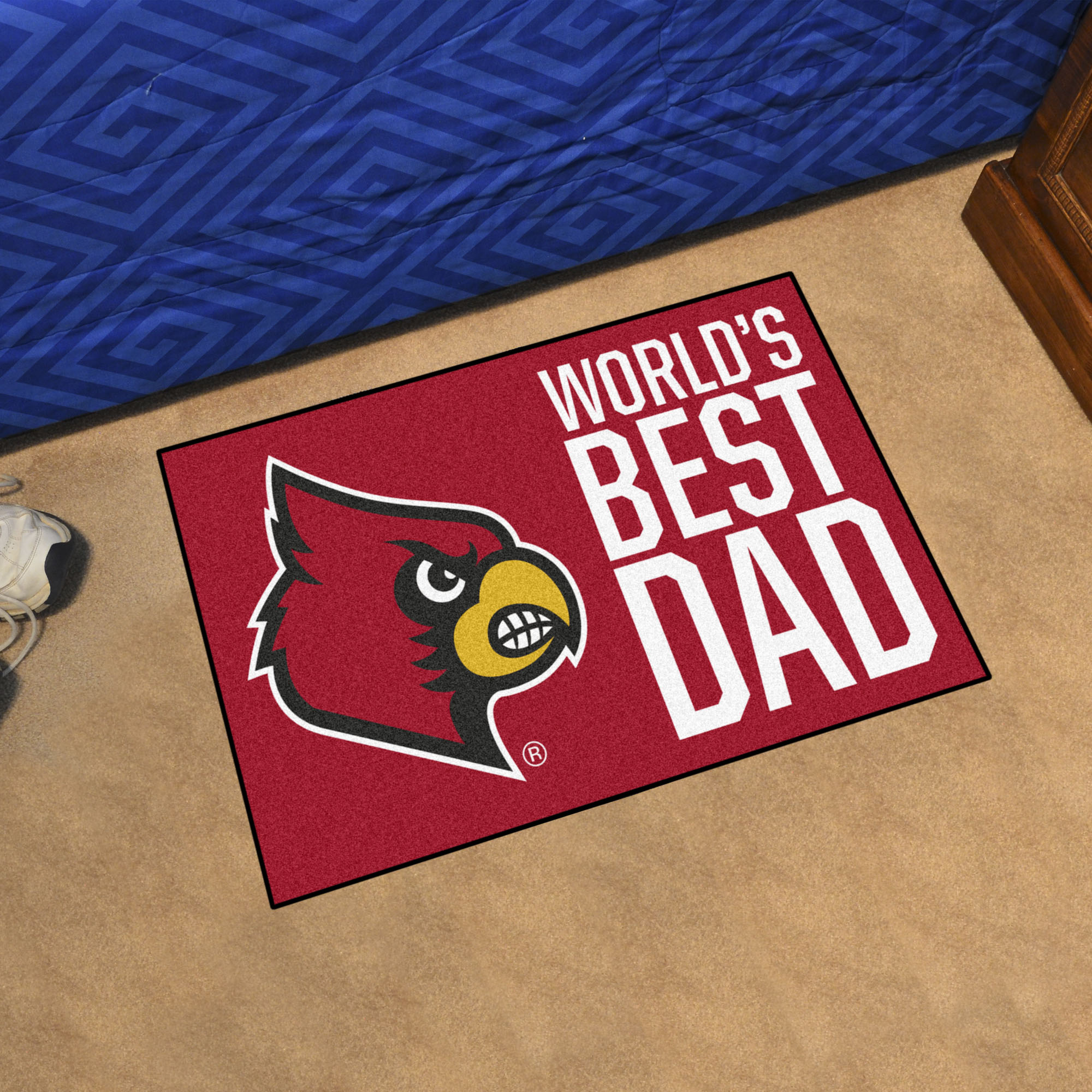 Louisville Cardinals Worldâ€™s Best Dad Starter Doormat - 19 x 30