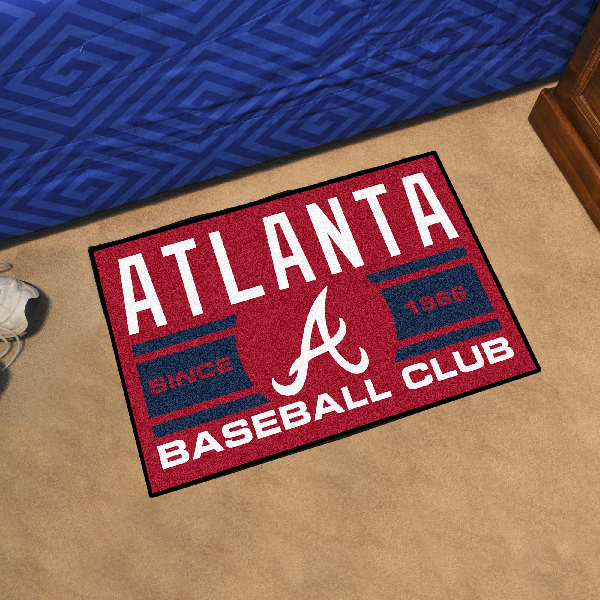 Atlanta Braves Baseball Club Doormat â€“ 19 x 30