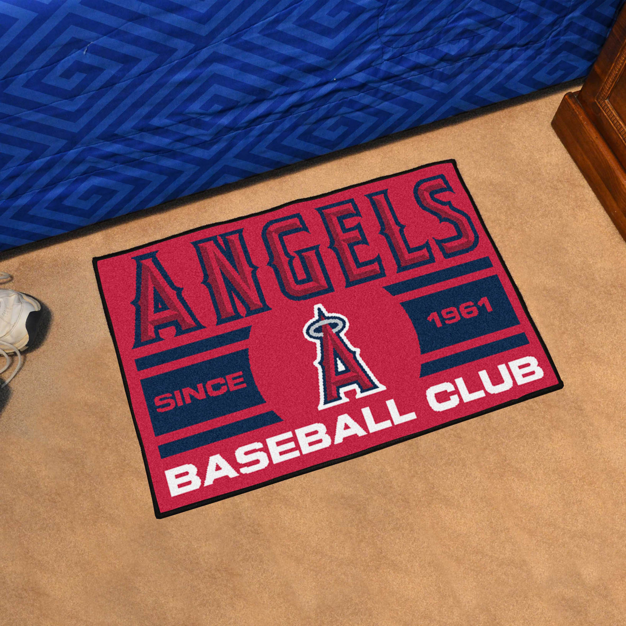Los Angeles Angels Baseball Club Doormat â€“ 19 x 30