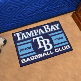 Tampa Bay Rays Baseball Club Doormat â€“ 19 x 30