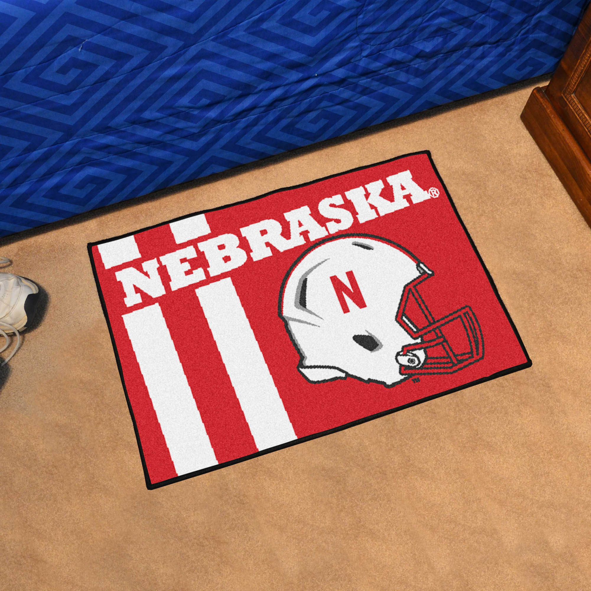 University of Nebraska Helmet Starter Doormat - 19" x 30"