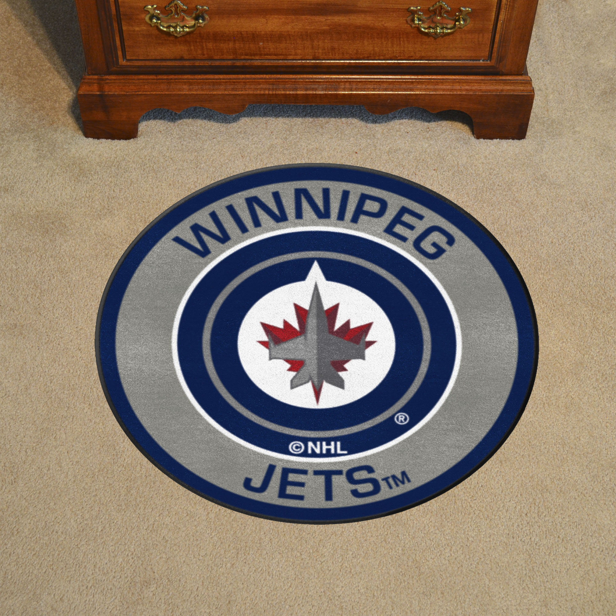 Winnipeg Jets Logo Roundel Mat â€“ 27â€