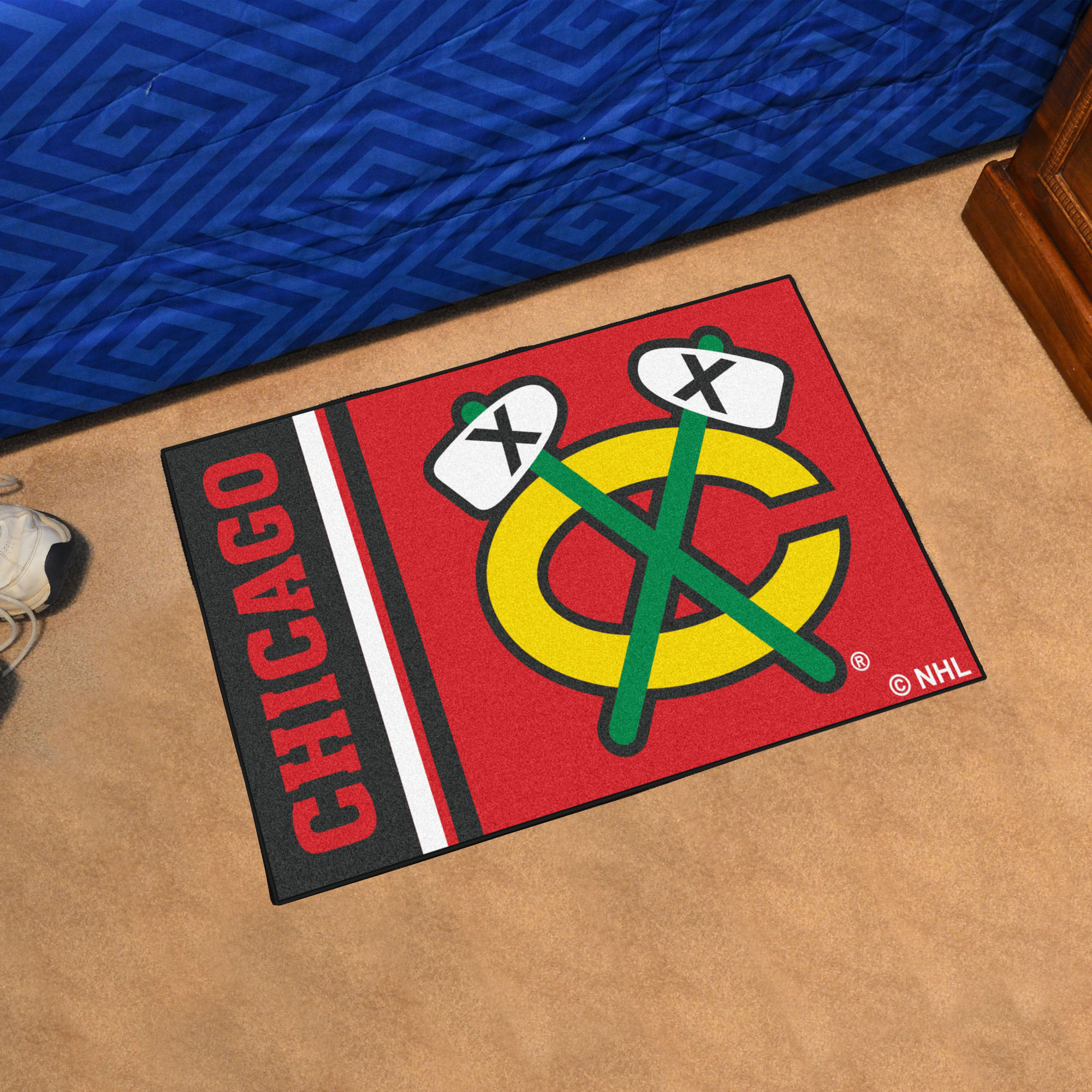 Blackhawks Logo Inspired Starter Doormat - 19â€ x 30â€
