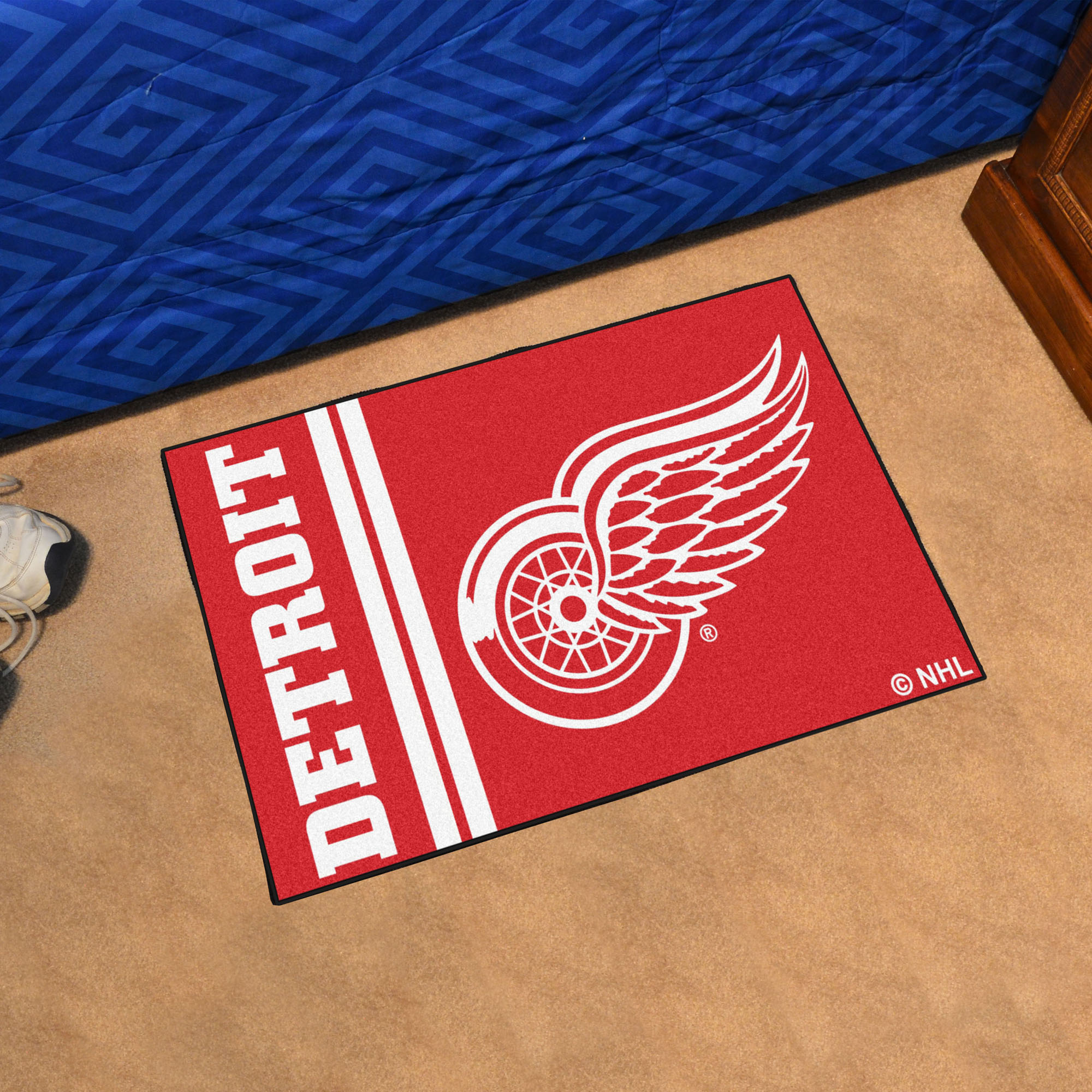Red Wings Logo Inspired Starter Doormat - 19â€ x 30â€