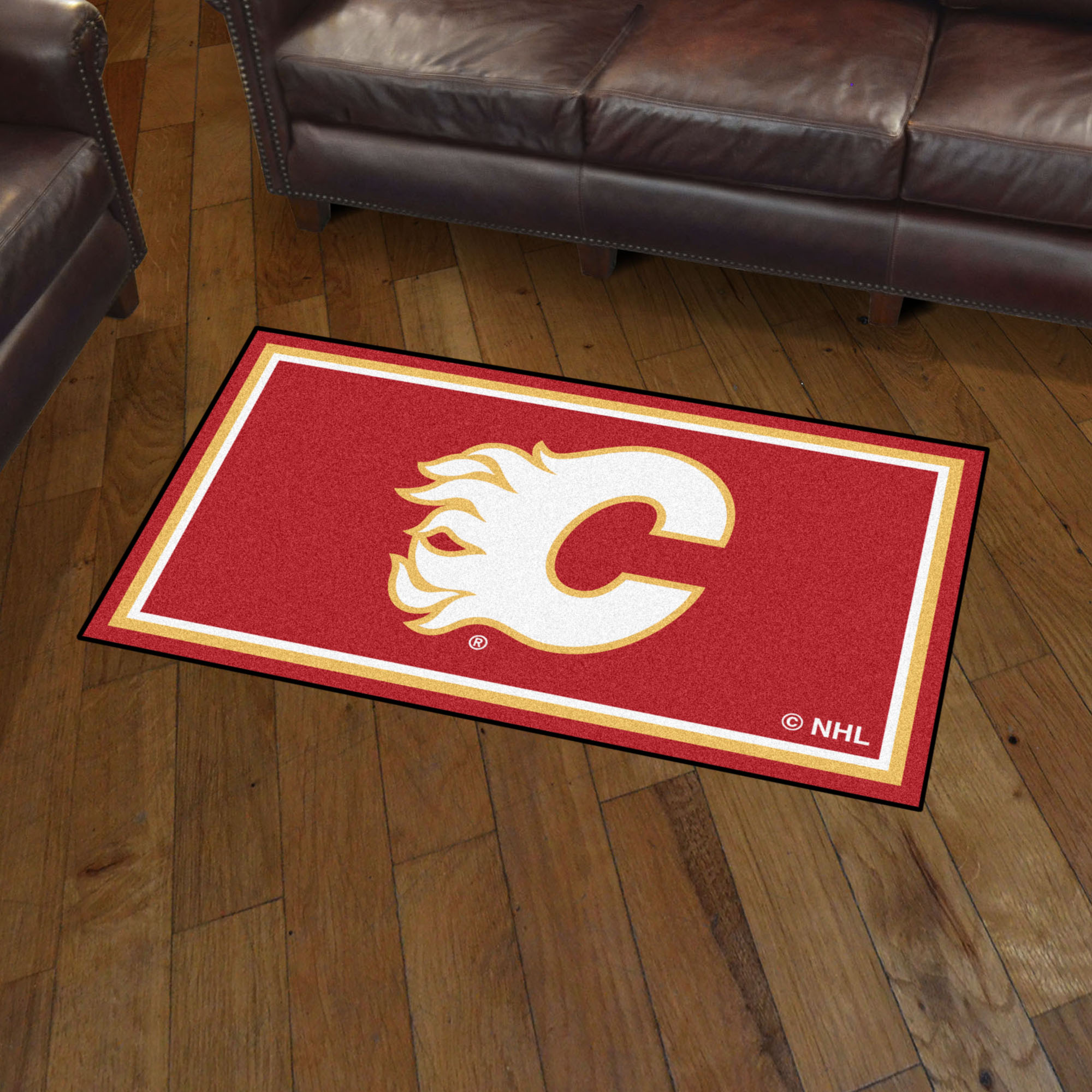 Calgary Flames Area rug - 3â€™ x 5â€™ Nylon
