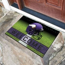 Minnesota Vikings Flocked Rubber Doormat - 18 x 30