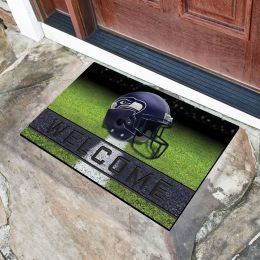 Seattle Seahawks Flocked Rubber Doormat - 18 x 30