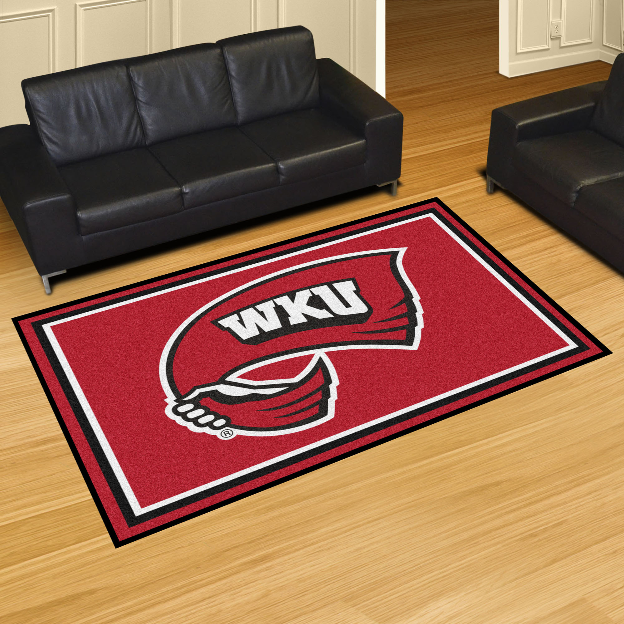 Western University Kentucky Area rug â€“ Nylon 5â€™ x 8â€™