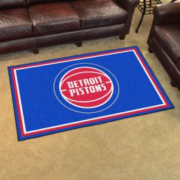 Detroit Pistons Area Rug - Nylon 4â€™ x 6â€™