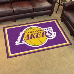 Los Angeles Lakers Area Rug - Nylon 4â€™ x 6â€™