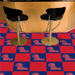 Ole Miss Rebels Team Carpet Tiles - 45 sq ft