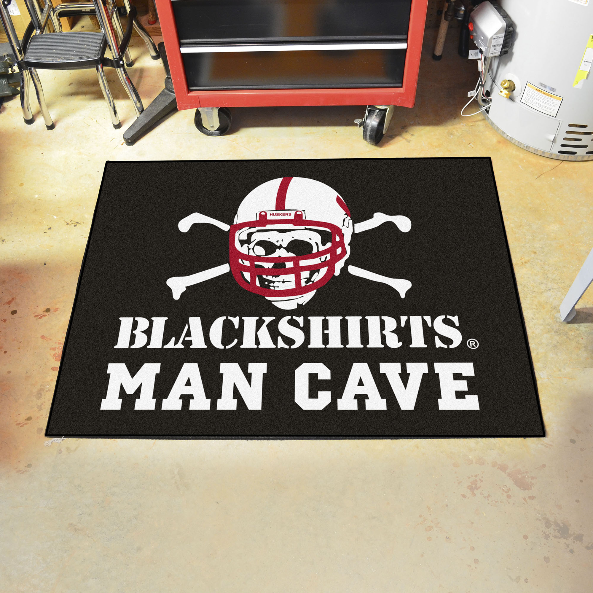 NU Blackshirts Blackshirts Man Cave All Star Mat â€“ 34 x 44.5