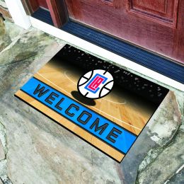 Los Angeles Clippers Flocked Rubber Doormat - 18 x 30