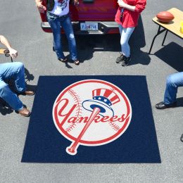 New York Yankees Tailgater Mat â€“ 60 x 72 Bat in Hat Logo