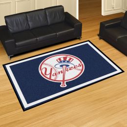 New York Yankees Area Rug â€“ 5 x 8 Bat in Hat Logo