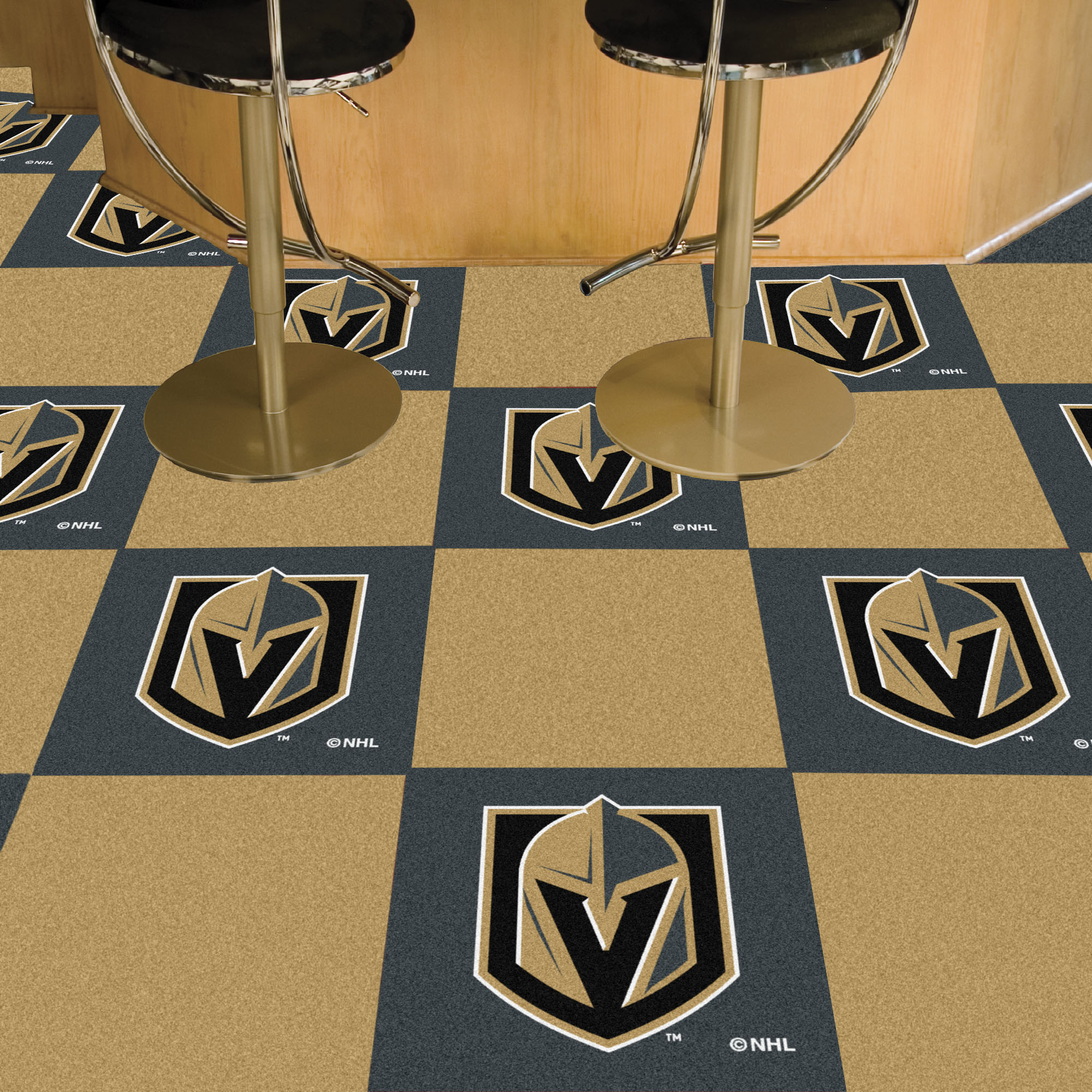 Vegas Golden Knights Team Carpet Tiles - 45 sq ft