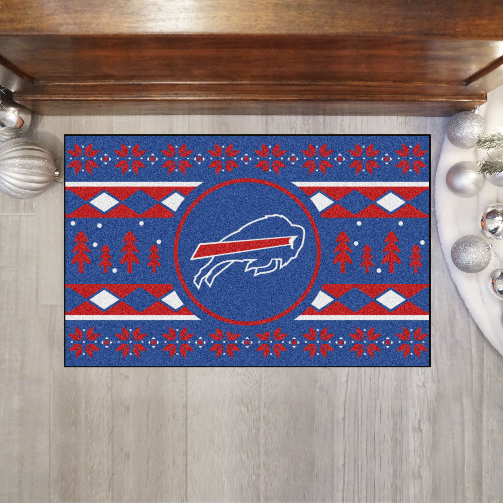Bills Holiday Sweater Starter Doormat - 19 x 30