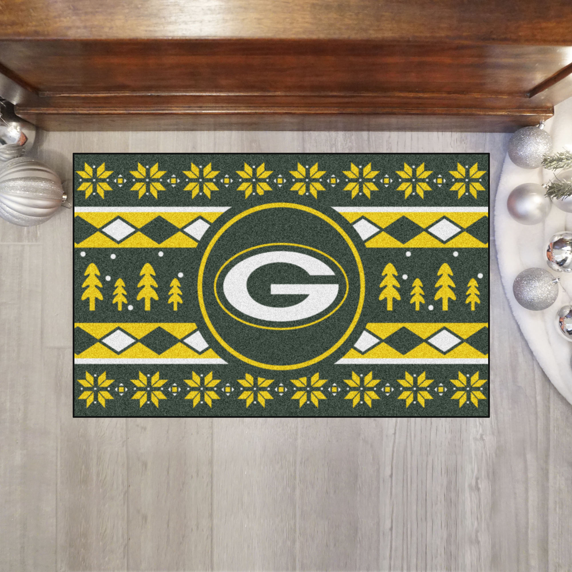 Packers Holiday Sweater Starter Doormat - 19 x 30