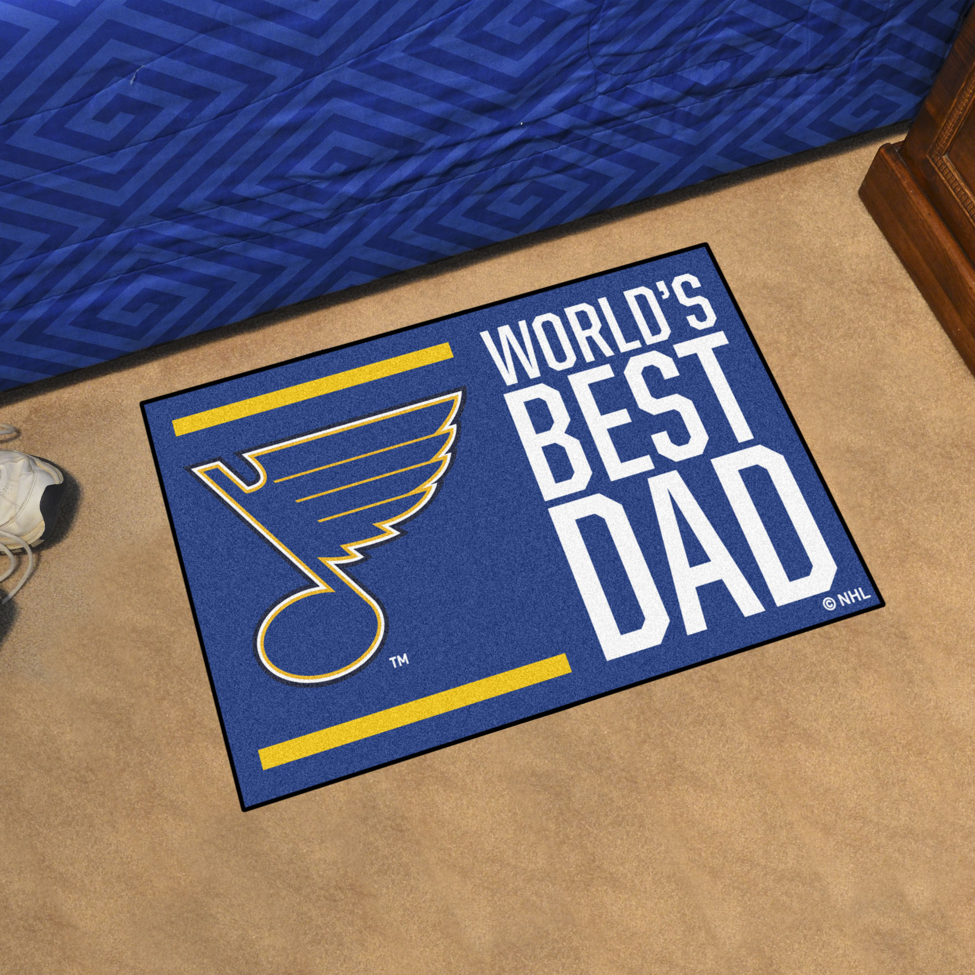 St. Louis Blues Blues World's Best Dad Starter Doormat - 19x30