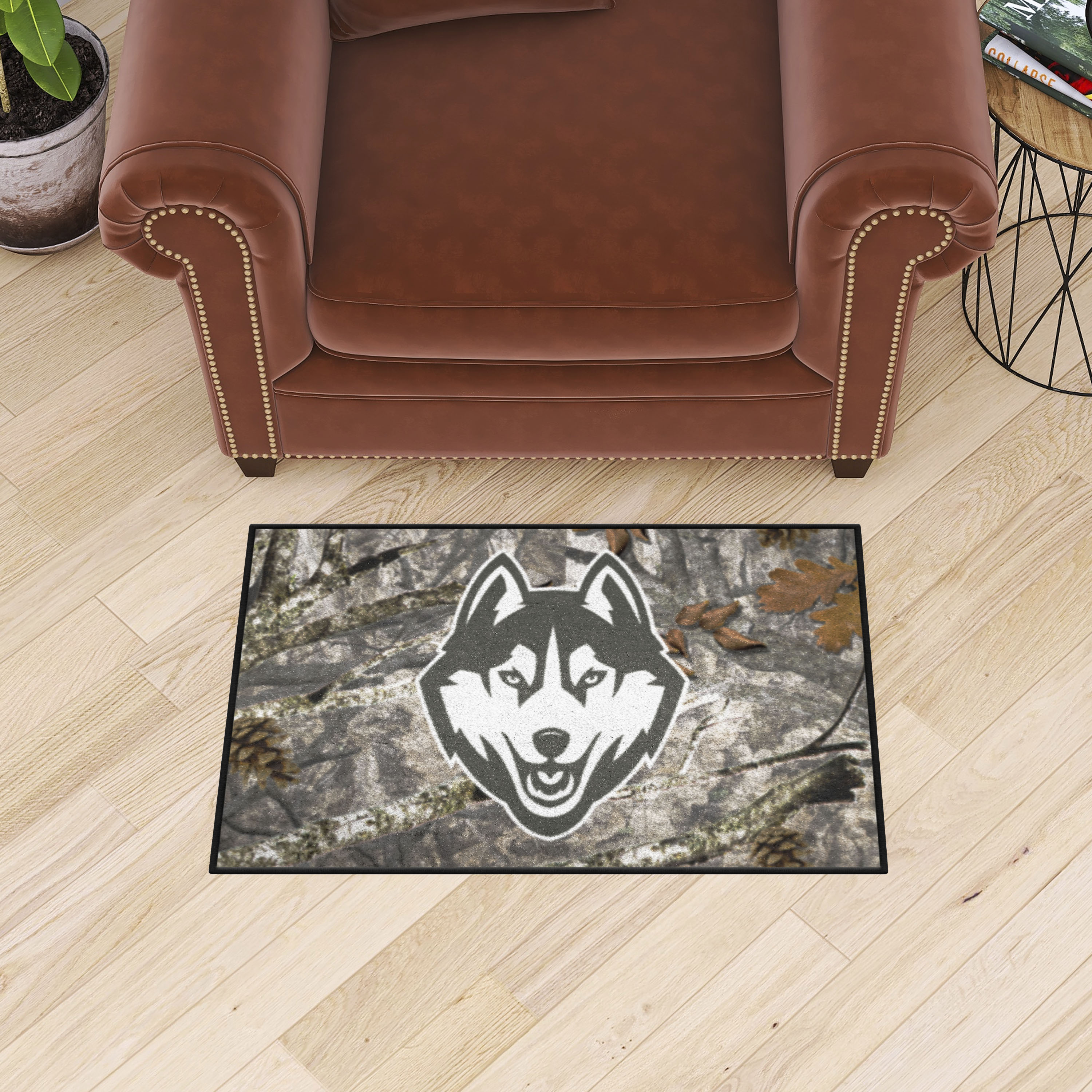 UConn Huskies Camo Starter Doormat - 19 x 30