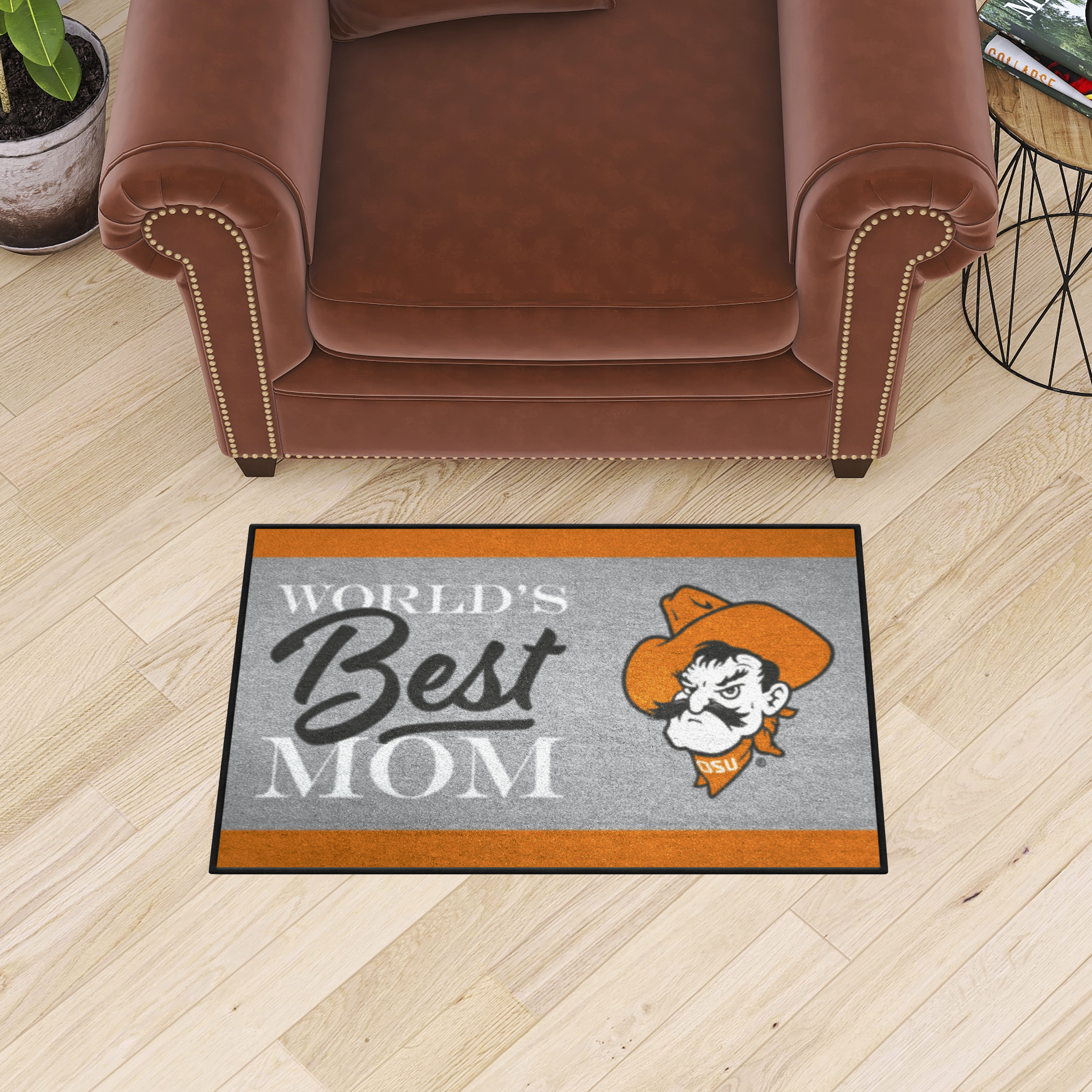 Oklahoma State Cowboys World's Best Mom Starter Doormat - 19 x 30