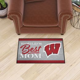 Wisconsin Badgers World's Best Mom Starter Doormat - 19 x 30