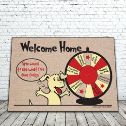Welcome Home, Spin the Wheel Doormat - Funny