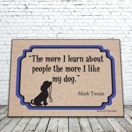 The More I Like My Dog Doormat - Funny