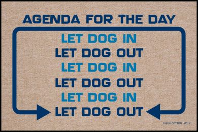 Agenda for the Day Doormat - 19x30 Funny