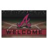 Atlanta Braves Flocked Rubber Doormat - 18 x 30