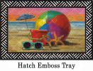 Hatch Embossed Beach Ball Doormat - 19 x 30