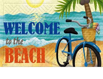 Hatch Embossed Beach Bike Doormat - 19 x 30