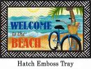 Hatch Embossed Beach Bike Doormat - 19 x 30