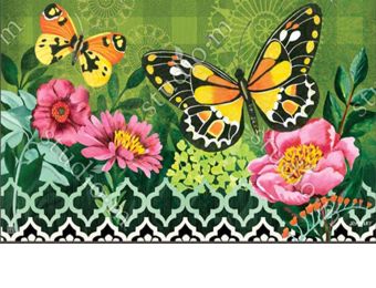 Indoor & Outdoor Butterflies with Flowers MatMates Doormat