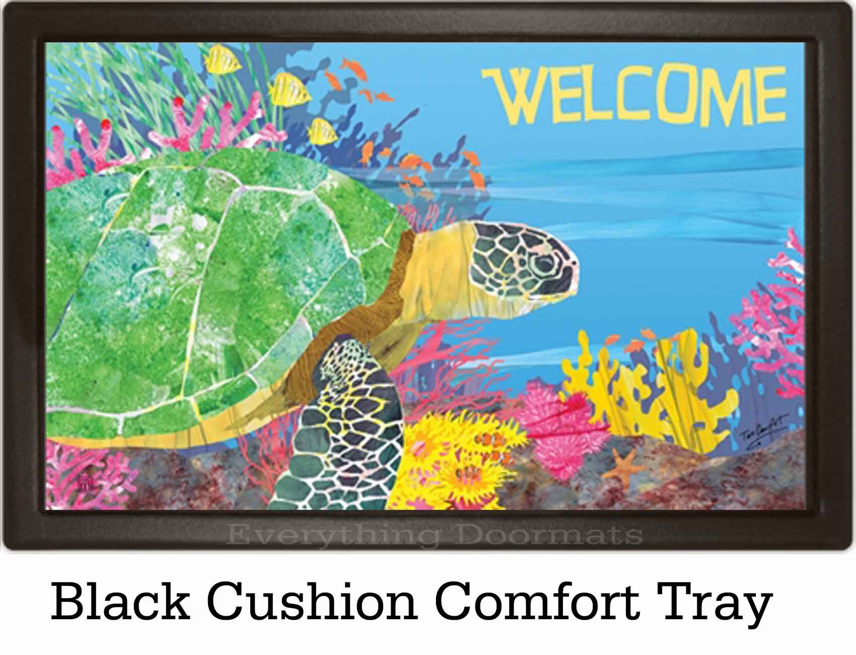 & Outdoor By the Sea Turtle MatMates Doormat & Outdoor By the Sea Turtle MatMates Doormat