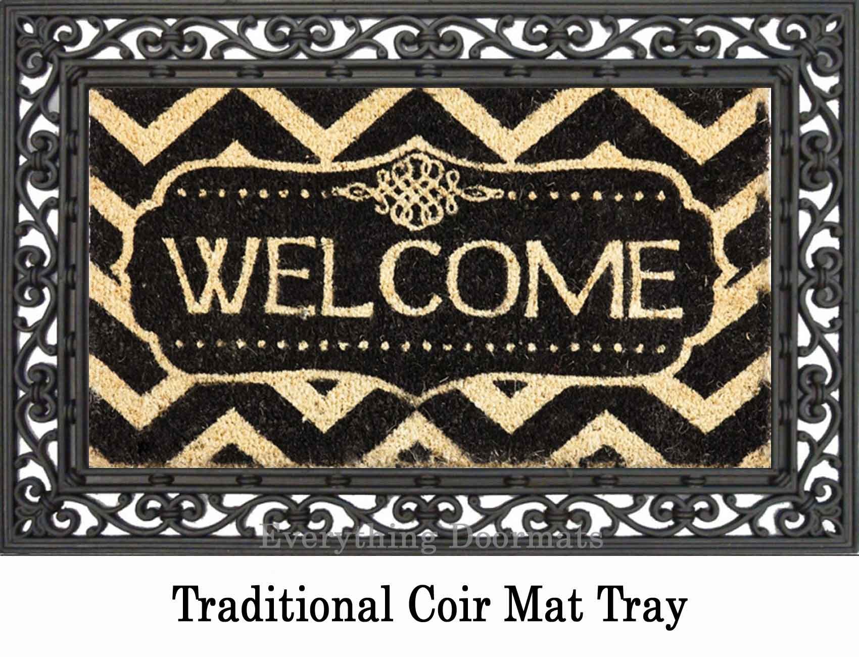 Coco Coir Decorative Backed Doormat 16 x 28