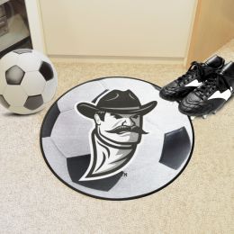 New Mexico State Lobos Soccer Ball Shaped Area Rug