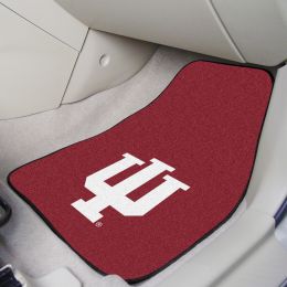 Indiana University Vinyl Backed 2pc Printed Carpet Car Mat Set