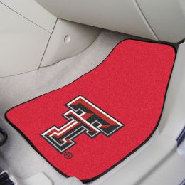 Texas Tech University Licensed 2pc Printed Carpet Car Mat Set
